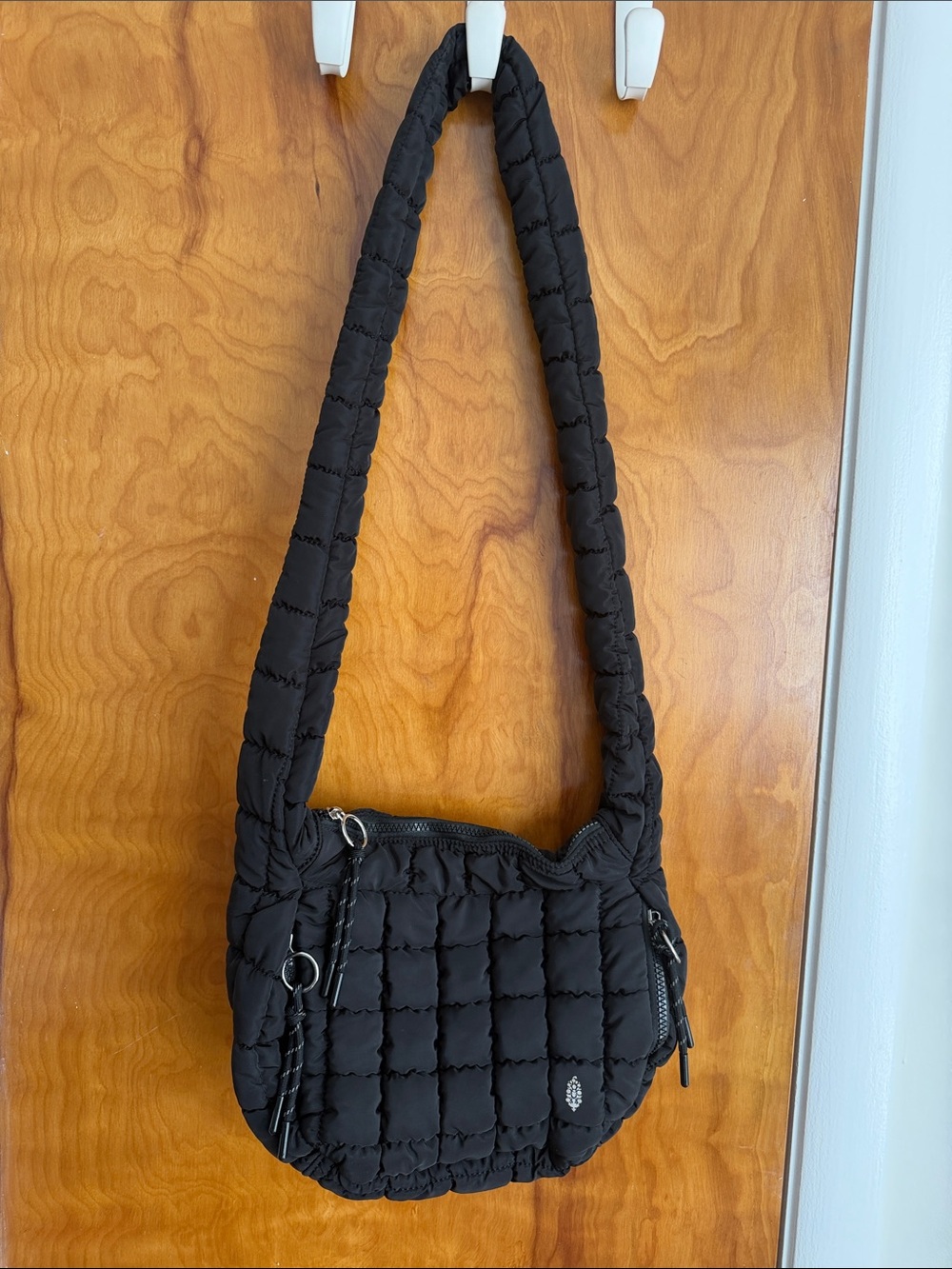 Free People Quilted Black Shoulder Bag - Women Excellent Condition! Lite weight